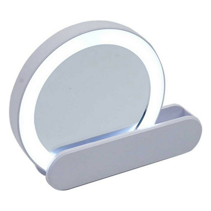 Mirror Berilo White ABS 9 x 2 x 10 cm LED Light (12 Units)