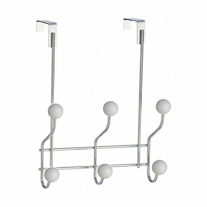 Door Coat Rack Berilo White Metal Plastic 10 x 22 x 26 cm 22,5 x 25 x 9 cm (24 Units)