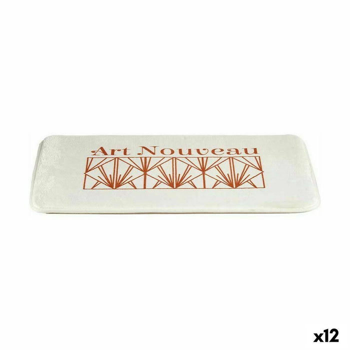 Bath rug Berilo Art Nouveau White Bronze PVC 40 x 1,5 x 60 cm (12 Units)