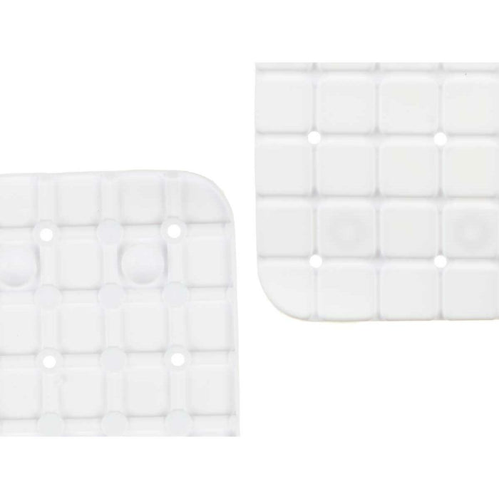 Non-slip Shower Mat Berilo White PVC 6 x 38 x 6 cm 67,7 x 38,5 x 0,7 cm Frames (6 Units)