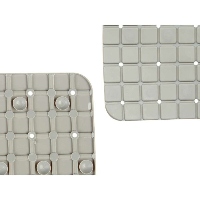 Non-slip Shower Mat Berilo Grey PVC 67,7 x 38,5 x 0,7 cm Frames (6 Units)
