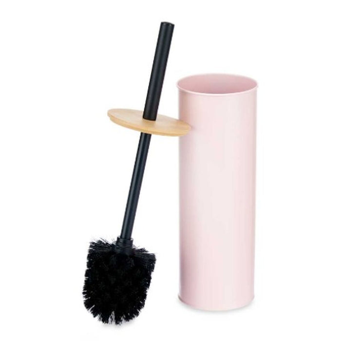 Toilet Brush Berilo Pink Metal Bamboo Plastic 9,5 X 27 X 9,5 cm (6 Units)