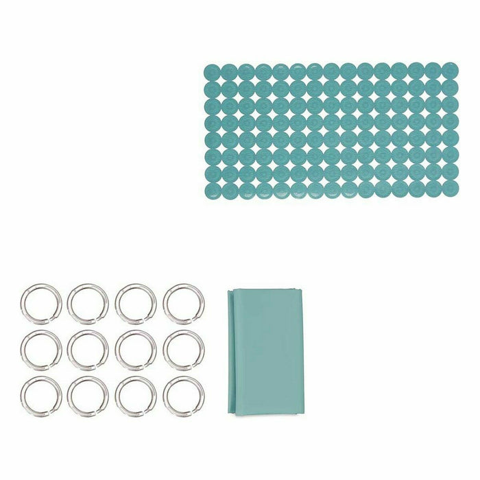 Bath Set Berilo Green PVC Polyethylene EVA 28 x 42 x 6 cm (12 Units)