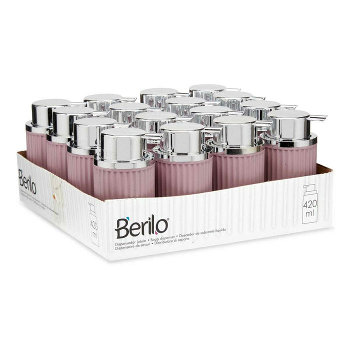 Soap Dispenser Berilo Pink Plastic 420 ml 7 x 14,5 x 8,5 cm (16 Units)