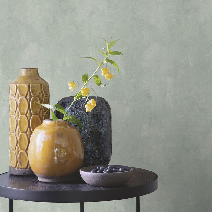 WALLPAPER DUPLEX TONI BAD GREEN PLASTER