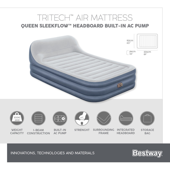 INFLATABLE MATTRESS 226X152X84CM WITH PUMP BESTWAY 67923