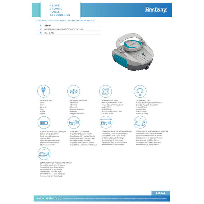BESTWAY 58864 POOL VACUUM CLEANER