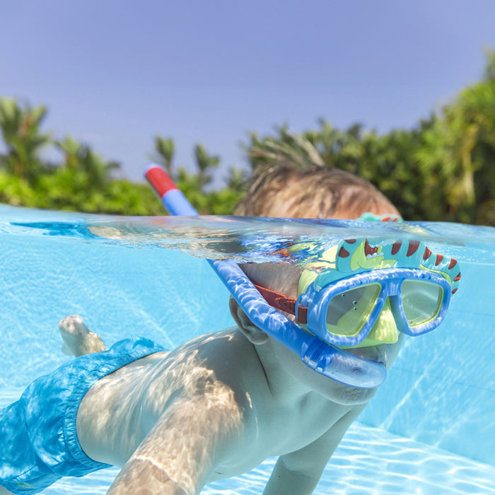 SWIMMING KIT SNORKEL AND GOGGLES AQUAPALS BESTWAY 24059