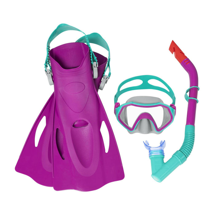 SWIMMING SET SNORKELLING GOGGLES AND FINS CRUSADER BESTWAY 25046