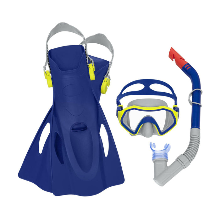SWIMMING SET SNORKELLING GOGGLES AND FINS CRUSADER BESTWAY 25046