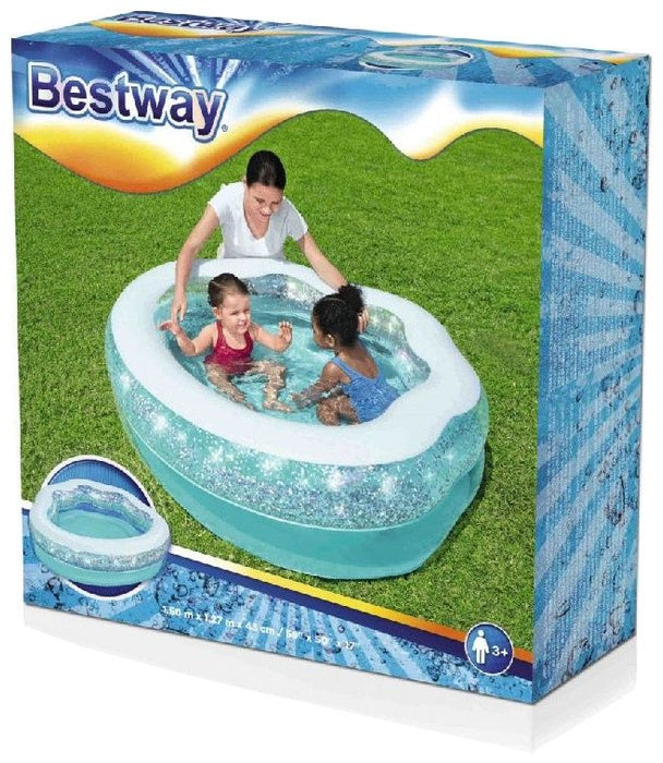 Детски надуваем басейн Bestway - Sparkle Shell, 150 x 127 x 43 cm