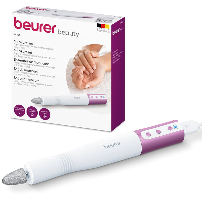 Beurer MP 52 Manicure / pedicure set; 7 attachments; adjustable speed; left/right rotation; speed 6,000 rpm - 15.000