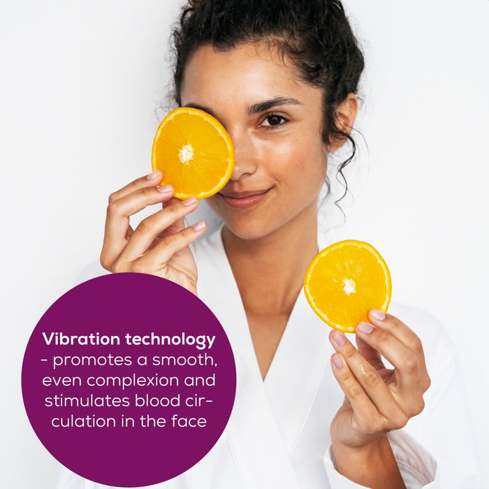 Beurer FC 52 Laguna silicone facial brush, 2-in-1 function - deep-pore cleansing & gently massage, Vibration technology, 15 intensities, Water-resistant, USB-C charging cable
