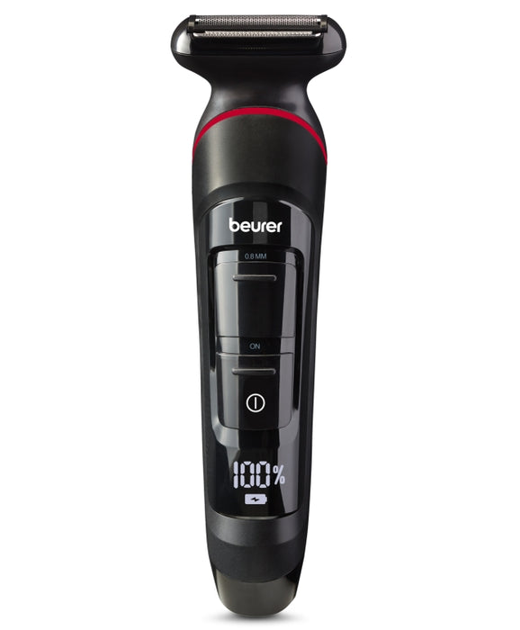 Beurer MN9X body groomer, 11 attachments with 16 cutting lengths for trimming and shaving on the entire body, Waterproof (IPX7),  Quick-charge function, LED display, Incl. practical hard case