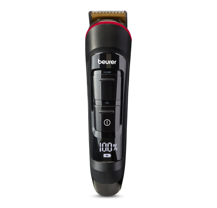 Beurer MN9X body groomer, 11 attachments with 16 cutting lengths for trimming and shaving on the entire body, Waterproof (IPX7),  Quick-charge function, LED display, Incl. practical hard case