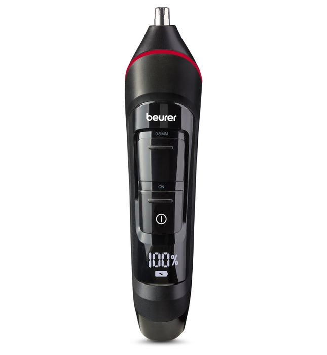 Beurer MN9X body groomer, 11 attachments with 16 cutting lengths for trimming and shaving on the entire body, Waterproof (IPX7),  Quick-charge function, LED display, Incl. practical hard case