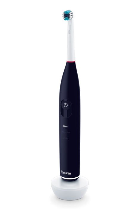 Beurer TB 50 Electric toothbrush; Integr. pressure sensor; 3 cleaning programs; 45 days Battery life; 2-min timer; Oscillating, pulsating, brushing technology; Incl. charger, USB cable with adapter, storage box & CBH; black