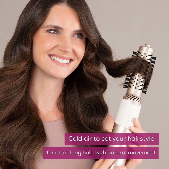 Beurer HT 85 Rotaiting  hot air brush, ionic function, caremic coating, 2 interchangeable attachments: Heated brush and curling brush, 2 heat settings & cold air setting