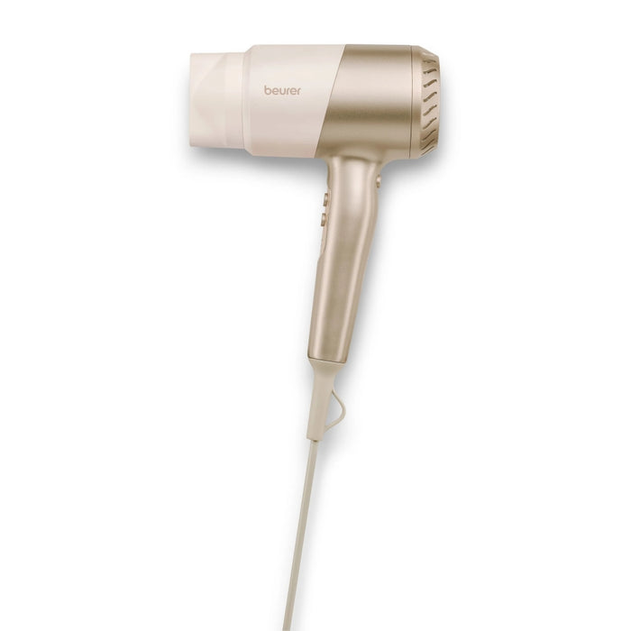 Beurer HC 40 Travel hair dryer, 2000 W, Narrow nozzle attachment, Ion function, 3 heat & blower settings, cold air, Hot-cold alternating mode, Removable safety filter, overheating protection, Bag