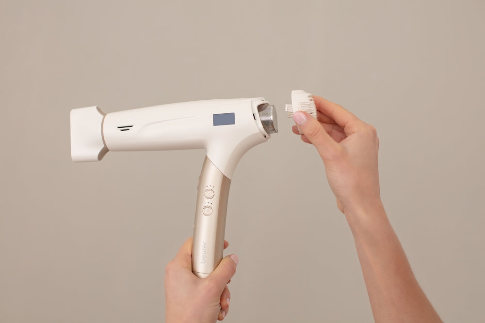 Beurer HC 150 FusionDry Pro Hair dryer + Beurer BS 47 Illuminated cosmetics mirror with practical magnetic holder