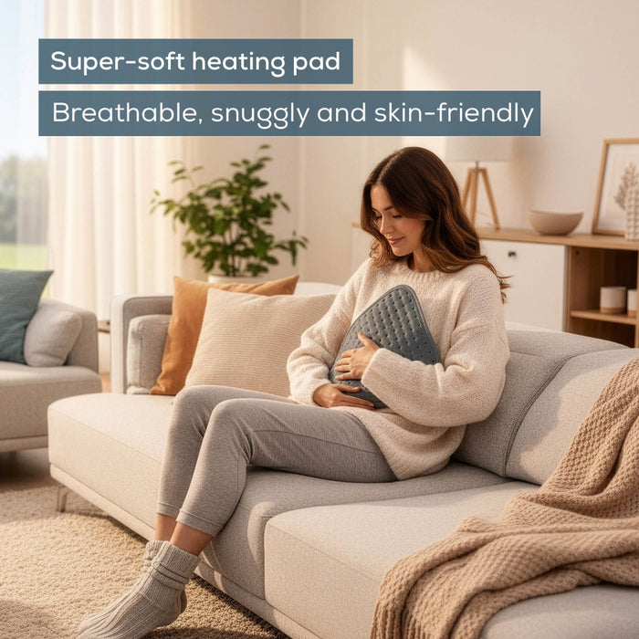 Beurer HK SE Cosy and soft heat pad;  3 temperature settings, automatic switch off after 90 min; washable on 30°; Gray