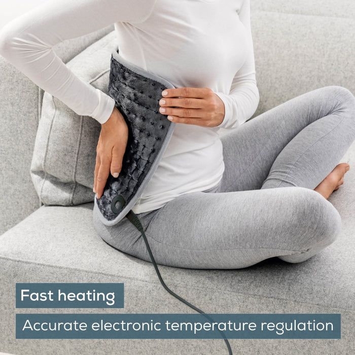 Beurer HK SE Cosy and soft heat pad;  3 temperature settings, automatic switch off after 90 min; washable on 30°; Gray