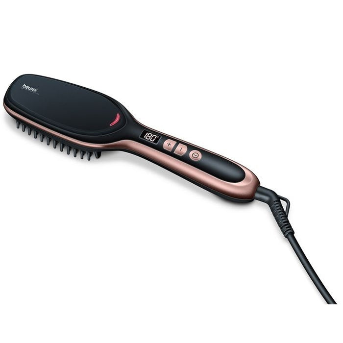Beurer HS 60 Hair straightening brush, LED display, ion technology, ceramic coating, 120-200 °,safety switch-off, fast heat-up