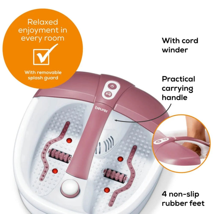 Beurer FB 35 Foot spa with aromatherapy, Foot spa with pedicure, temperature control, massage & magnetic field application; 3 attachments; 3 functions