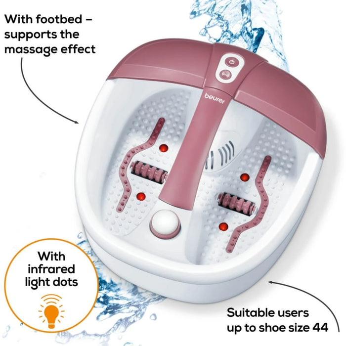 Beurer FB 35 Foot spa with aromatherapy, Foot spa with pedicure, temperature control, massage & magnetic field application; 3 attachments; 3 functions