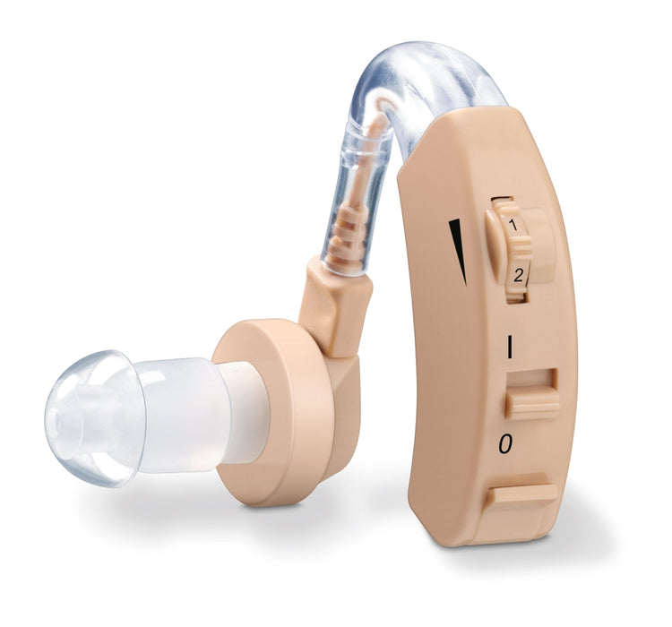 Beurer HA 20 hearing amplifier, Individual adjustment to the ear canal, Ergonomic fit behind the ear,3 attachments to individually adjust to the ear canalFrequency range: 200 to 5000 Hz, Maximum volume 128 dB