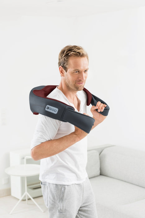 Beurer MG 151 3D Shiatsu massager;for shoulders, neck, back and legs; 3D massage heads; 8 rotating Shiatsu massage heads; Clockwise/anti-clockwise rotation; 3 levels; automatic switch-off; light and heat function
