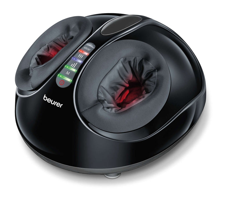 Beurer FM 90 Shiatsu foot massager;Shiatsu and air pressure massage; Heat function; 3 massage programmes; 3 intensity levels of air compression massage; shoe size 46; washable and removable cover
