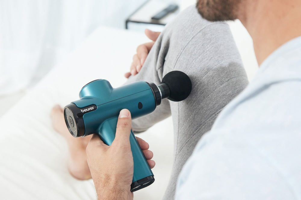 Beurer MG 99 deep tissue massager, 5 intensity levels, 4 massage attachments, Lithium-ion battery up to 5h of use, storage case