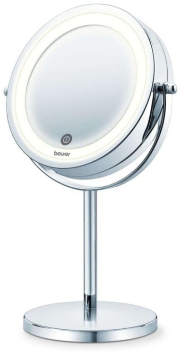 Beurer BS 55 Illuminated mirror, touch sensor, 18 LED light, 7 x zoom, 2 swivering mirrors, 13 cm