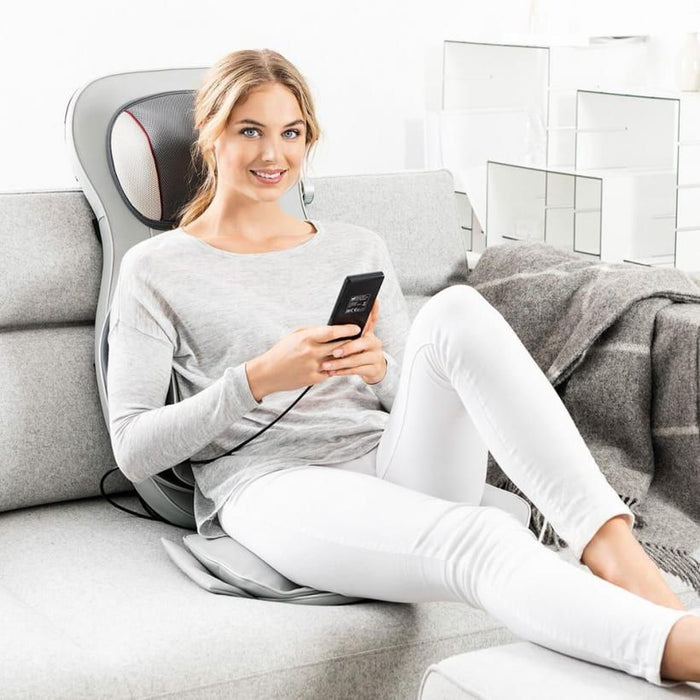 Beurer MG 320 Shiatsu air compression seat cover; Penetrating 3-in-1 massage with Shiatsu, air pressure  and spot massage; Soothing neck massage