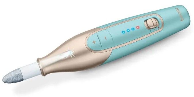 Beurer MP 84 Premium Manicure/pedicure set, 10 attachments, 3 speed levels, Ergonomic design and bright LED light, Lithium ion battery, with practical charging and storage case