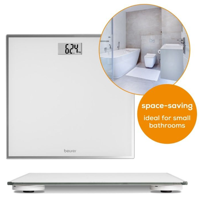 Beurer GS 120 Kompakt Glass bathroom scale  black; Automatic switch-off, overload indicator; 150 kg / 100 g