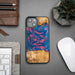 Bewood Unique Vegas wood and resin case for iPhone 14 - pink and blue - Cell phone cases and covers<<<HurtelXML