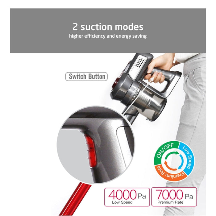 Dibea T6 Cordless Vacuum Cleaner with Docking Station and Container, 7kpa Suction