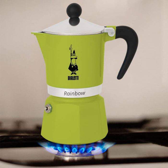 COFFEE MAKER RAINBOW VERDE 3 CUPS GREEN BIALETTI