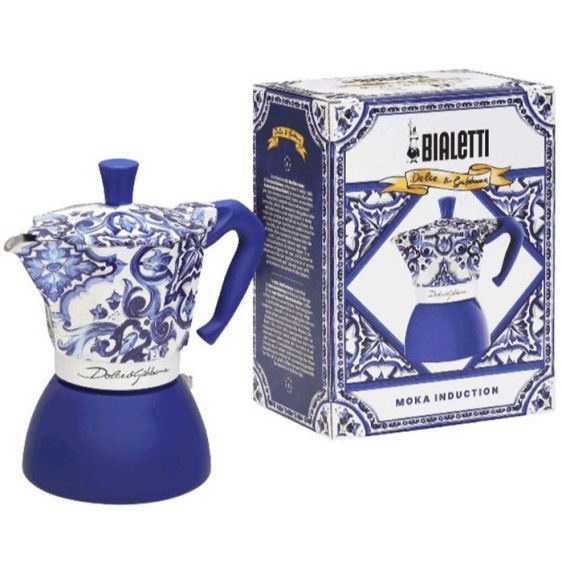 Coffee maker Bialetti Dolce&Gabbana Moka Induction Mediterranean Blue for 6 cups