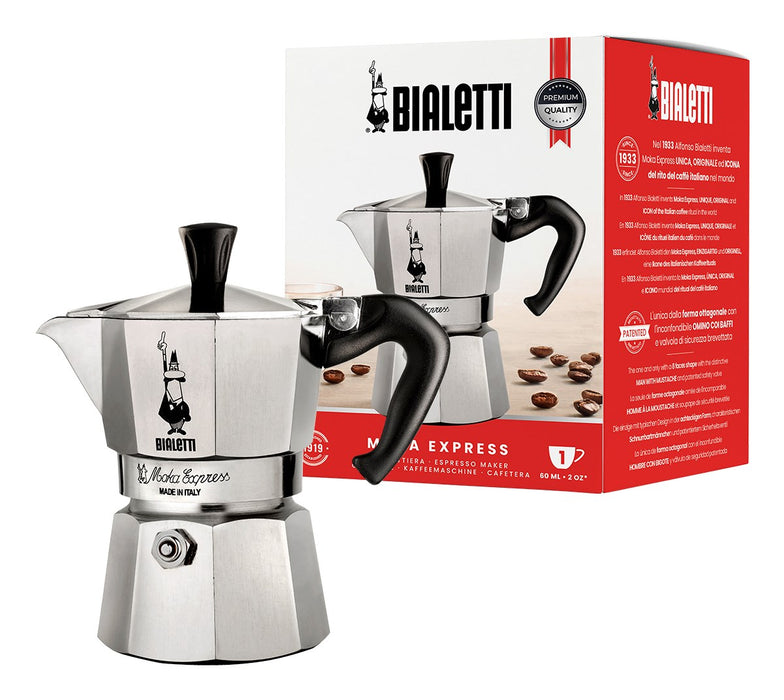 Bialetti Moka Express Moka pot 0.06 L Aluminium, Black