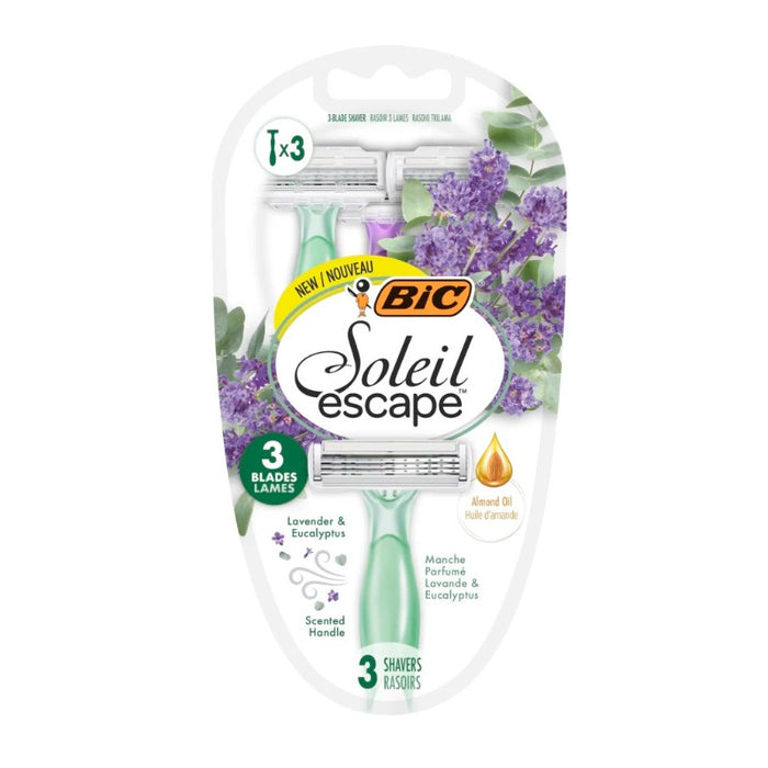 BLISTERS LADIES' SHAVERS BIC SOLEL ESCAPE 3 LAVENDER BIC