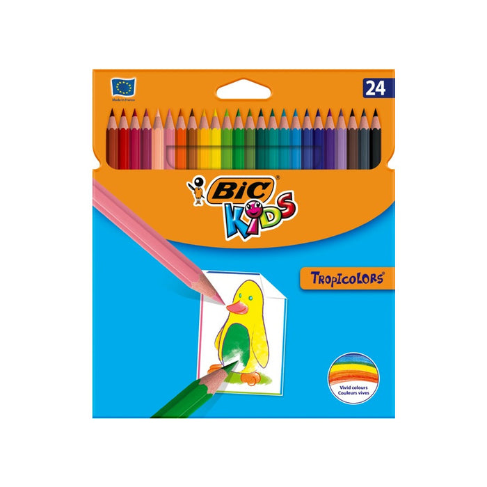 PENCILS 24 COLORS TROPICOLORS BIC