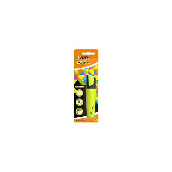 TEXT MARKER BEVEL TIP YELLOW 1 BIC