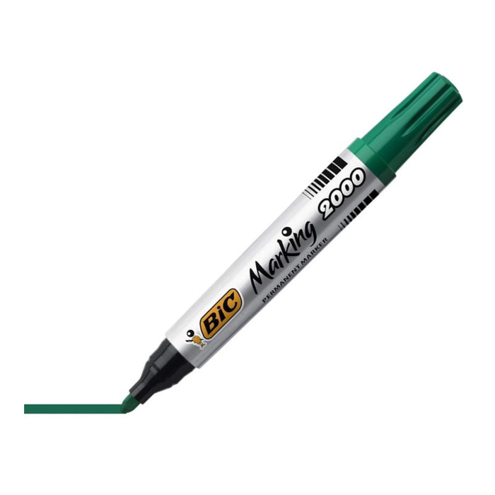 BOX OF 12 PERMANENT MARKER BIC - GREEN