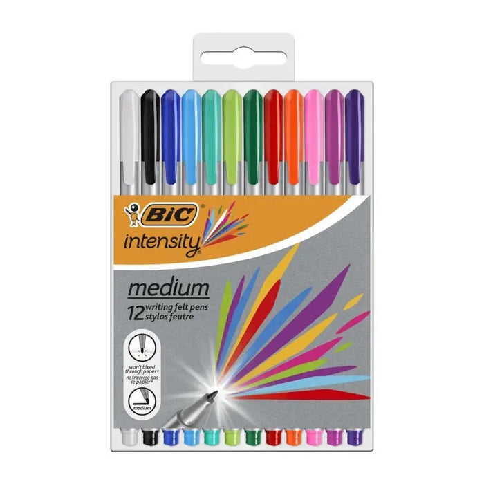 COLOR PENS INTENSITY MEDIUM MIX 12 BIC