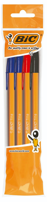 ORANGE SET 4 pcs. colored/blue 2, black 1, red 1/ BIC