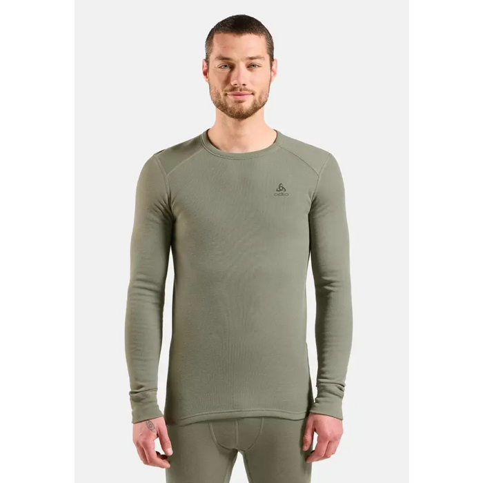 Bielizna termoaktywna z długim rękawem Odlo BL TOP crew neck l/s ACTIVE WARM roz. M Szara - Thermoactive