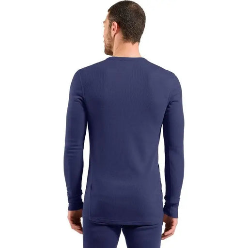 Bielizna termoaktywna z długim rękawem Odlo BL TOP crew neck l/s ACTIVE WARM roz. L Niebieska - Thermoactive